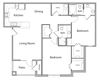 2BR 2BA (1237 SF)